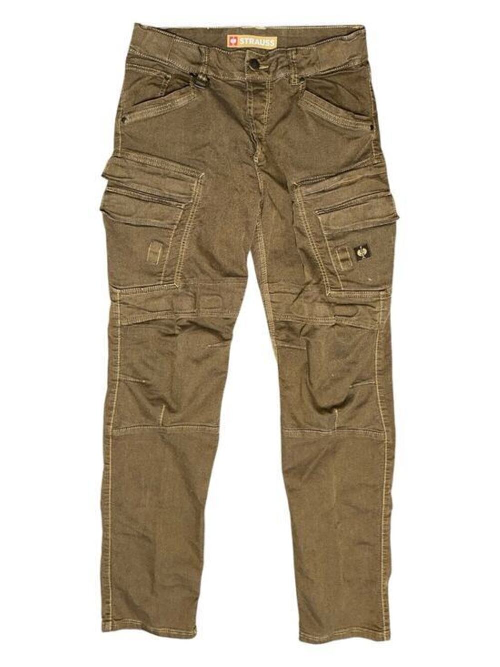 Strauss Men's Size 34 x 34 Sepia Cargo Utility Pockets Heavy Duty Work Pants